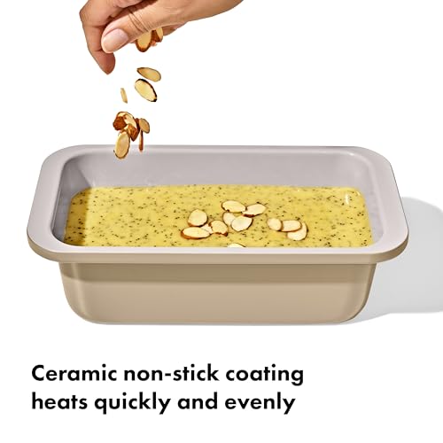 OXO Good Grips Non-Stick Pro Ceramic Coated Metal Bakeware 1Lb Loaf Pan – Biscuit (Pack of 6) - color: Biscuit, size: Loaf Pan (Pack of 6)