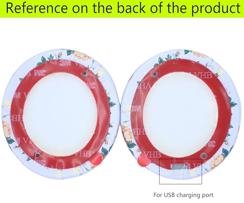 Replacement Ear Pads Compatible with Beats Solo 3 Wireless White Print - color: White Flower Pattern