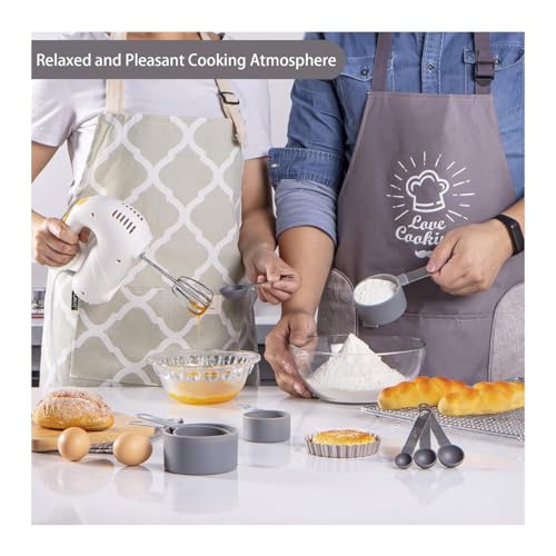 10Pcs Measuring Cups & Spoons Set, Stackable Cups and Spoons, Nesting Measure Cups with Stainless Steel Handle, Kitchen Gadgets for Cooking & Baking (Gray) - color: Gray