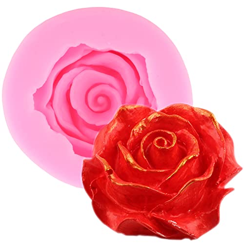 ZiXiang Flower Silicone Mold Rose Flower Silicone Fondant Molds Set Of 4 - color: Style C