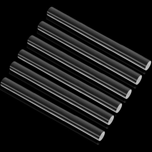 Clabby 6 Pcs Acrylic Clay Roller Plastic Polymer Pin, 6.5'' X 0.5'' - size: 6.5 x 0.5 Inch