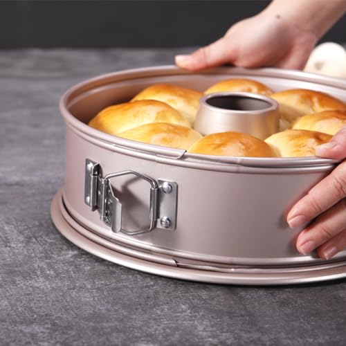 CHEFMADE 10 Inch 2‑in‑1 Springform & Tube Pan with Removable Bottom - size: 10" Springform Pan With 2 Bases
