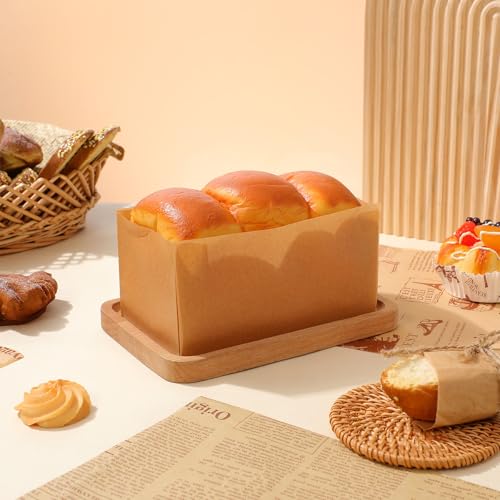 SHINEOFI 100 Pack Parchment Paper Loaf Pan Liners Nonstick Baking Sheets