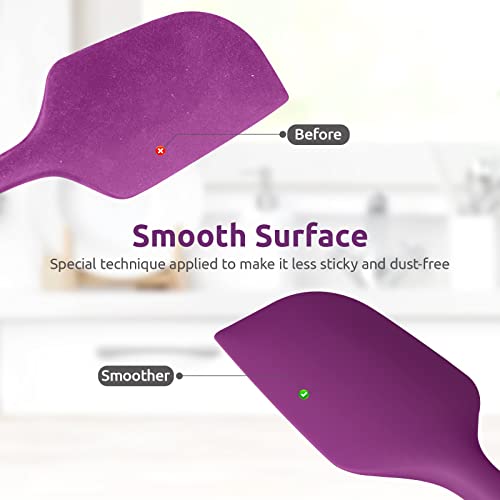 U-Taste Silicone Large Spatula, 600ºF High Temp Bowl Scraper, 11.38"/Purple - color: Purple, size: 11.38 in (large spatula)