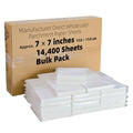 7x7-14400 Bulk Sheets Commercial Parchment Paper Squares - color: White, size: 7"x7" (17.8x17.8cm) - 14400 sheets