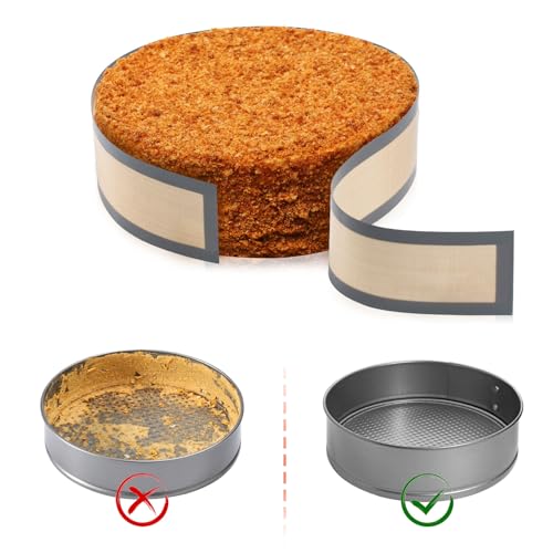 Non Sick Silicone Baking Mat for Springform Pan 9 inch, Prevent cake from Sticking to Bottom and Side, Easy Clean Silicone mat for Cheesecake Pan