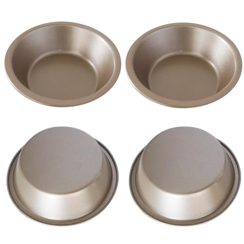 5 Inch Round Pie Tart Pan, Nonstick Plate Set for Oven, 4 Pack - style: Round Edge 4PCS