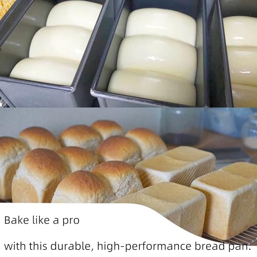 Shokupan Bread Pan, 1.5 Loaf Pullman Pan with Lid