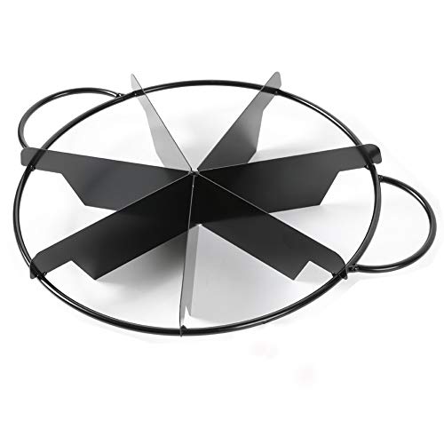 HAWOK 7-Slice Pie Cutter and Cake Divider, Press-Style Carbon Steel Tool for Pie, Cake and Pizza up to 10 inch