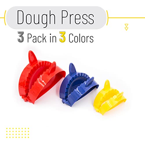 BTaT- Dough Press Set, 3 Pack, Dumpling, Empanada, Pastry & Turnover Press - color: Assorted Colors 1
