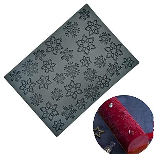 Christmas Snowflake Pattern Kit Set Texture Mat Silicone Cake Mold Mousse Dessert Bakeware Tools
