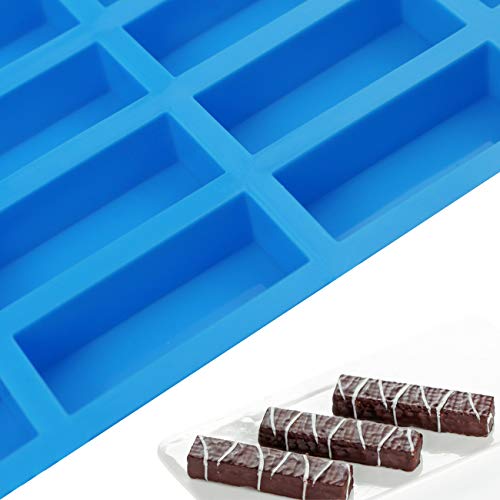 Mity rain 2 pack 40 Cavity Narrow Rectangle Silicone Caramel Candy Molds - color: 2PCS