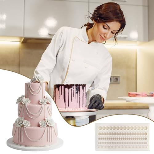 Pearl Fondant Molds, Silicone Cake Decoration Mold Pearls Chain