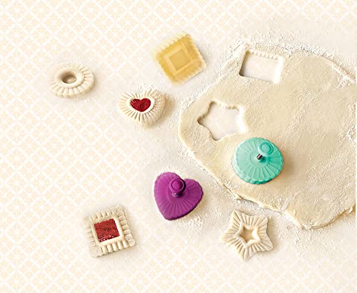 Talisman Designs Plunger Style Thumbprint and Linzer Cookie Cutters, 4 Piece Set - style: Thumbprint and Linzer Cookie Cutters