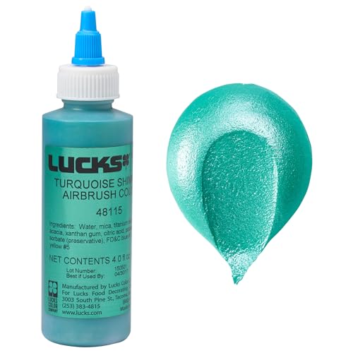 DECOPAC Turquoise Shimmer Premium Airbrush Color - 4 fl oz - color: Turquoise Shimmer, size: 4 Fl Oz (Pack of 1)