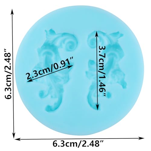 Baroque Style Curlicues Scroll Lace Fondant Silicone Molds - color: Style H