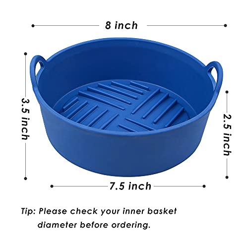 Webake Silicone Air Fryer Basket for Baking - size: 8 Inch