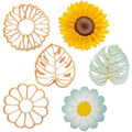 Botanical Trinket Cutter Set for Polymer Clay Display & Jewelry Styling – Monstera, Sunflower & Daisy | SUNMODA-TRI - color: Sunflower+Monstera+Daisy