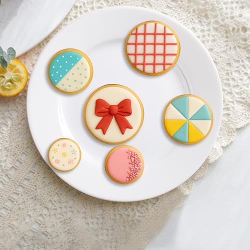FUSOTO 6PCS Round Cookie Cutter Set - Circle Shaped, 1.5-4 Inch - style: Circle