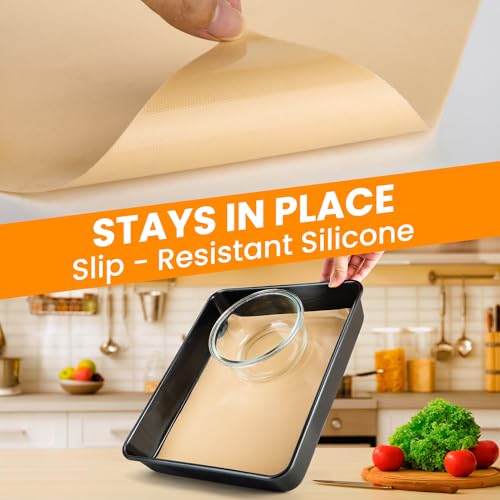 Silicone Baking Mat Roll, Sub Roll Mats,Non-slip Silicone Pastry Mat, Silicone Mat for Kitchen Counter, Non-Stick Reusable Air Fryer Linner, Oven Mat Oven Liner, Freeze Dryer Mat - color: Beige, size: 16"L x 72"W