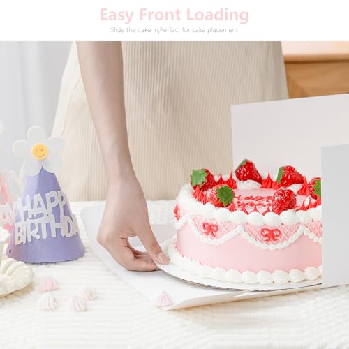 12 Inch Cake Box with Cake Boards, Disposable Cake Containers-3 Pack
