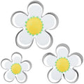 Flower Shaped Rose Petal Cookie Cutters Set Stainless Steel 3Pcs