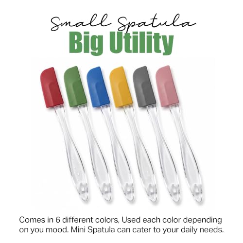 Evelots 6-Piece Mini Spatula Set, Small Silicone Spatulas for Baking - size: Set of 6