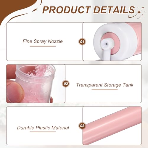 uxcell 2Pcs Manual Air Brush Cake Decorating Cake Air Brush Kit Pink - color: Pink