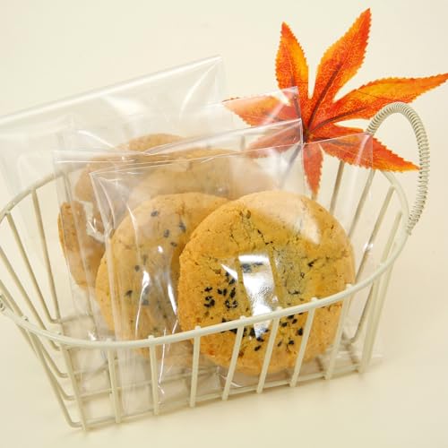 400PCS Thick Clear Cellophane Bags Self Sealing 6x5 Inches Cookie Bags Self Adhesive Resealable Cello Bag for Packaging Cookies Party Favors,3.2Mil - color: 6"x5"-400PCS