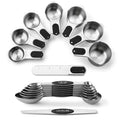Spring Chef Magnetic Measuring Cups & Spoons Set of 15 with Levelers, Black - color: Black