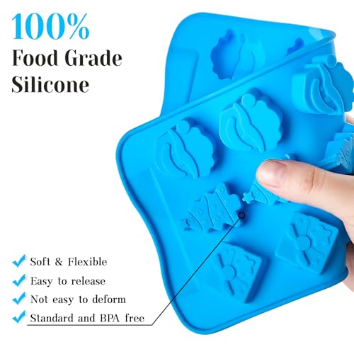 Christmas Chocolate Silicone Molds, 6 PCS - color: Christmas Mold 2 - 6pcs