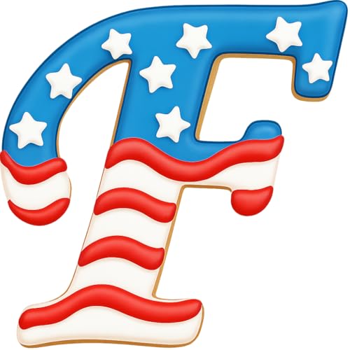 Mighty Gadget Fancy Cursive Letter A to Z Cookie Cutter - 4" Tall Alphabet Baking Mold (Random Color) (F) - color: F