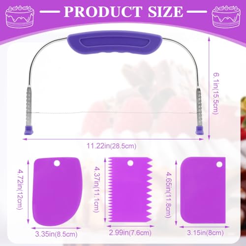 Cake Leveler & Slicer, Adjustable Cake Cutter Slicer Leveler - color: Purple