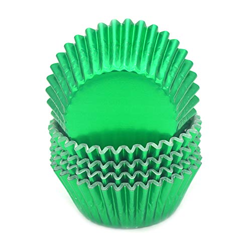 Standard Green Foil Cupcake Liners Muffin Baking Cups for Party and More, 100-Count - color: Green
