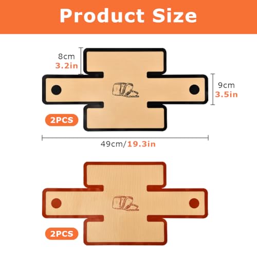 4 Pack Silicone Bread Loaf Pan Liners, Reusable Nonstick Bread Sling