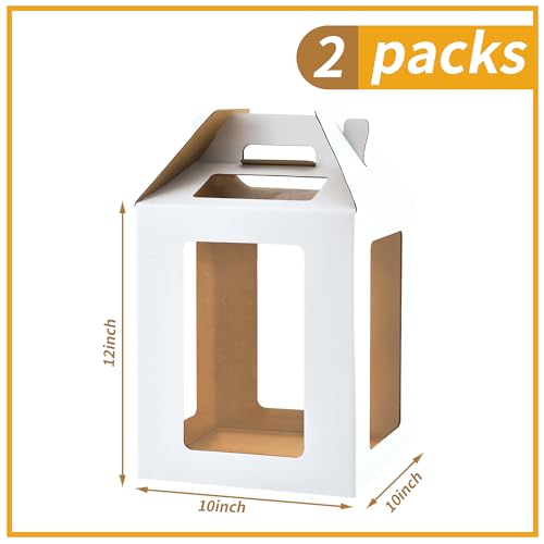 10x10x12 Inch Large Cake Box,10in Tall Cake Boxes for Tier Cakes,2Pack - color: 10×10×12in-2pack