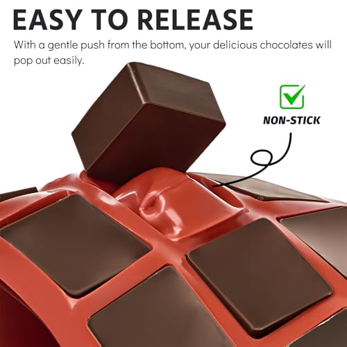 Puyeipt Mini Square Silicone Candy Molds, 2 Pack, 80 Cavities - size: 80 Cavities