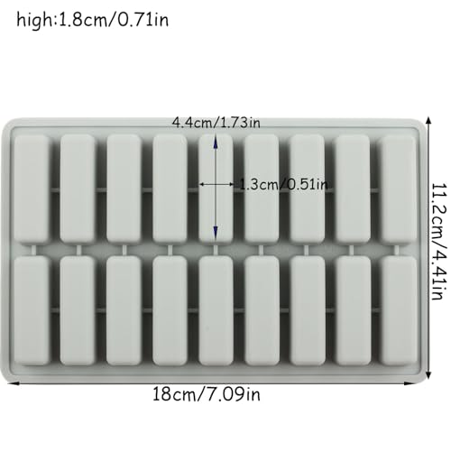 18 Cavity Long Strip Silicone Candy Molds