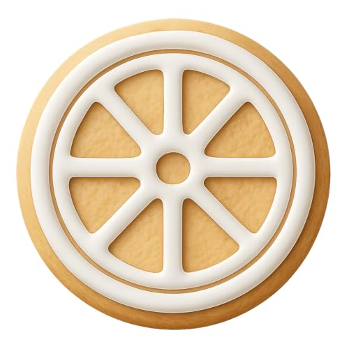 Stagecoach Wheel Cookie Cutter & Stamp, Fondant, Clay - 4x4"