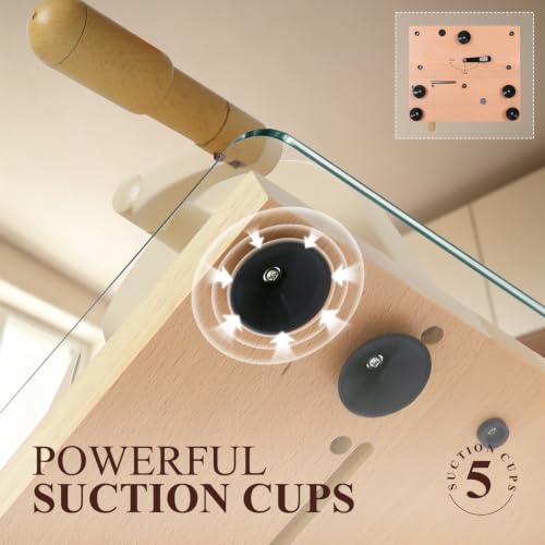 Manual Bread Slicer for Homemade Bread,Even Slicing from Thin to Thick - color: Soft Cream
