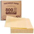 800 Sheets 10x10" Unbleached Value Pack Square Parchment Paper - color: Brown, size: 10×10 - 800 Sheets