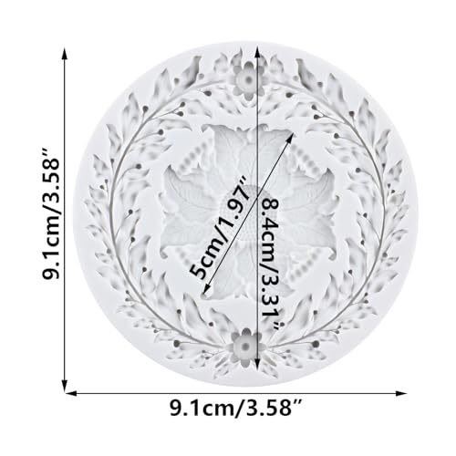 Lingzhi Baroque Fondant Molds Relief Flower Lace Silicone Mold - color: Style M