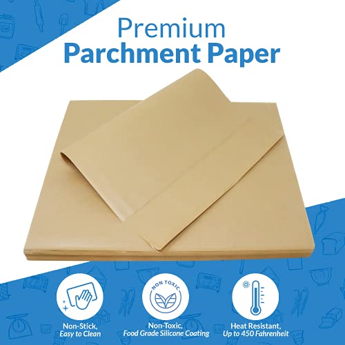 Reli. 500 Pcs Parchment Paper Sheets, Bulk | 12x16 Inch | Brown