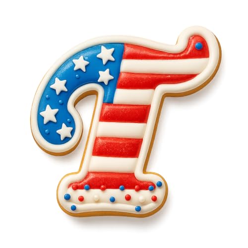 Mighty Gadget Fancy Cursive Letter A to Z Cookie Cutter - 4" Tall Alphabet Baking Mold (Random Color) (T) - color: T