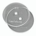 CAKESAFE – 2-4” Clear ¼” Acrylic Disks – Perfect Icing Tool to Smooth the Buttercream on Your Cakes - size: 4" Set