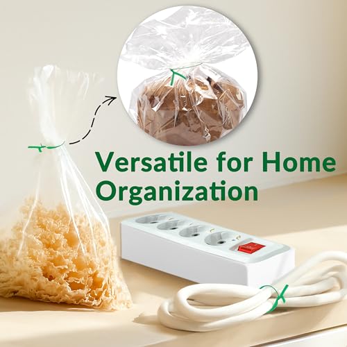 Gardzen 300 pcs 8" Twist Ties, Reusable Coated Wire Plant Ties, Ideal for Sealing Plastic Bags, Bread Bags, Organizing Cords, Gardening Activities - size: 8 Inch