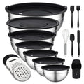 Unokit Mixing Bowls with Lids Set - 16 Pcs - size: Non-Silicone base 16P