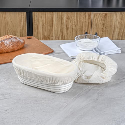 Restaurantware 9 3/4 In Oval Rattan Banneton Proofing Baskets, 1 Count - size: Oval, 9 3/4"-1 Count