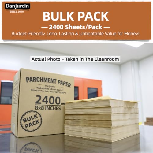 2400 Bulk Sheets Value Pack 8x8 Parchment Paper Squares - color: Brown, size: 8×8 - 2400 Sheets