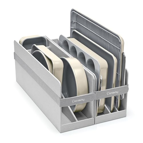 Caraway 11-Piece Non-Stick Ceramic Bakeware Set - color: Cream, size: 11 Pieces
